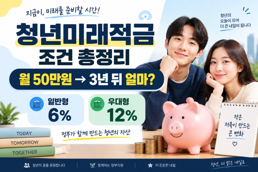 청년미래적금 조건과 월 50만원 납입 시 3년 만기 혜택 안내